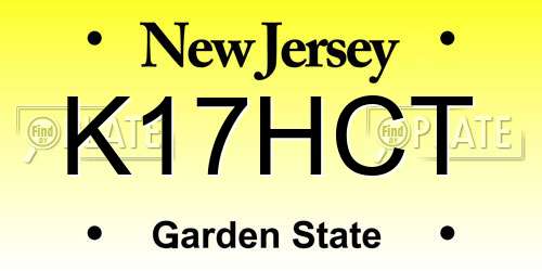 K17HCT New Jersey License Plate