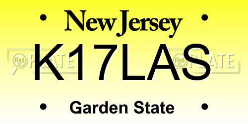 K17LAS New Jersey License Plate