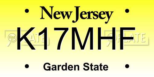 K17MHF New Jersey License Plate