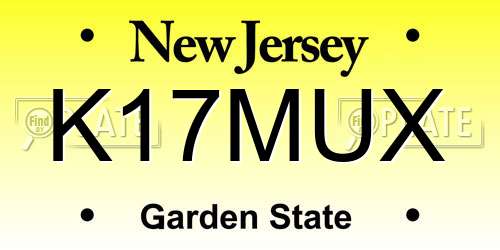 K17MUX New Jersey License Plate
