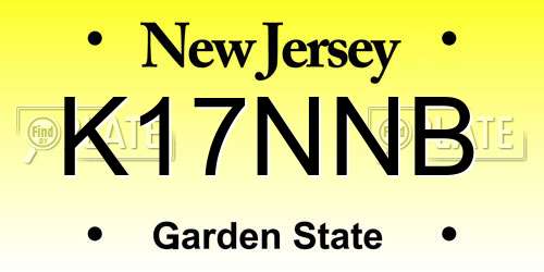 K17NNB New Jersey License Plate