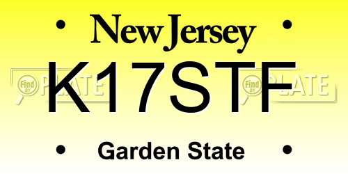 K17STF New Jersey License Plate