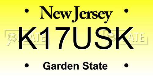 K17USK New Jersey License Plate