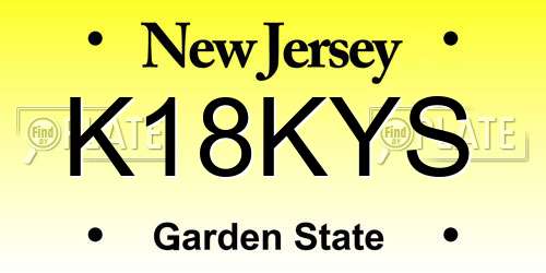 K18KYS New Jersey License Plate