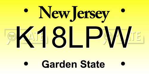 K18LPW New Jersey License Plate