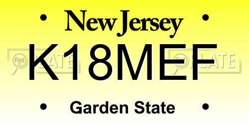 K18MEF New Jersey License Plate