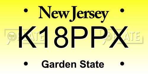 K18PPX New Jersey License Plate