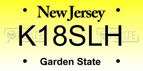 K18SLH New Jersey License Plate