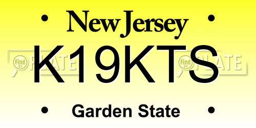 K19KTS New Jersey License Plate