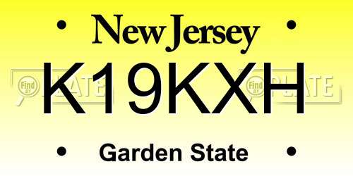 K19KXH New Jersey License Plate