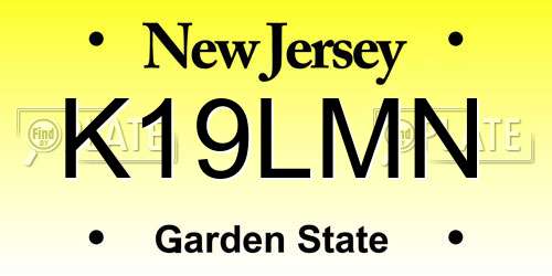 K19LMN New Jersey License Plate