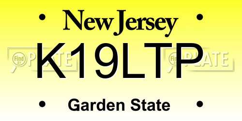 K19LTP New Jersey License Plate
