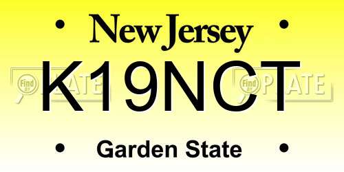 K19NCT New Jersey License Plate