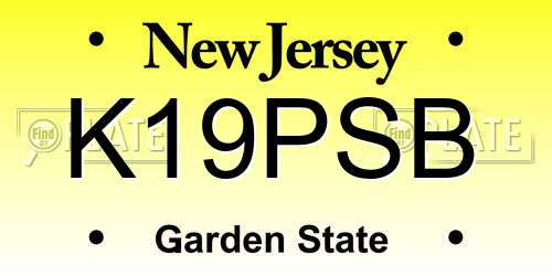 K19PSB New Jersey License Plate