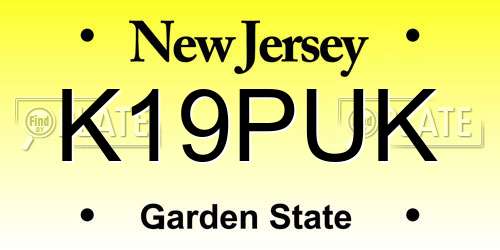 K19PUK New Jersey License Plate