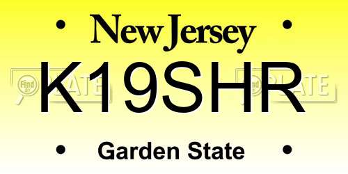 K19SHR New Jersey License Plate