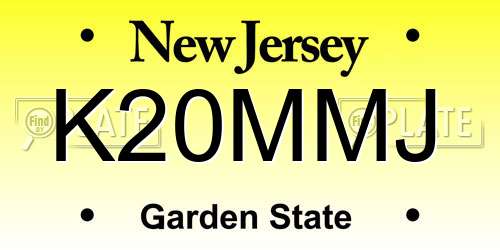 K20MMJ New Jersey License Plate