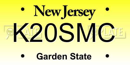 K20SMC New Jersey License Plate
