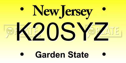 K20SYZ New Jersey License Plate