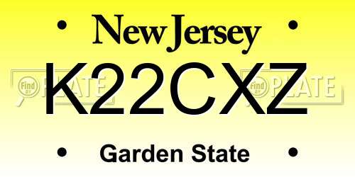 K22CXZ New Jersey License Plate