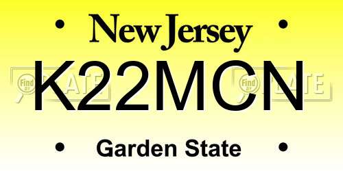 K22MCN New Jersey License Plate