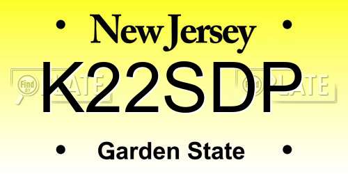 K22SDP New Jersey License Plate