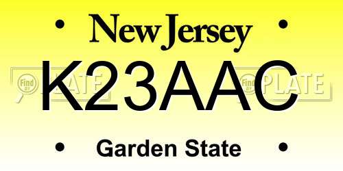 K23AAC New Jersey License Plate