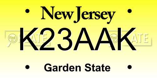 K23AAK New Jersey License Plate