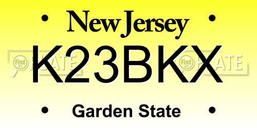 K23BKX New Jersey License Plate