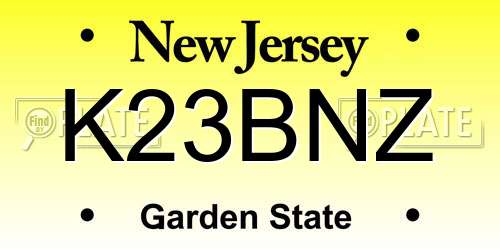 K23BNZ New Jersey License Plate
