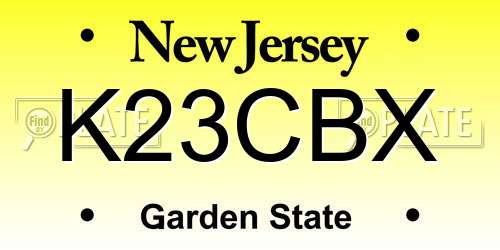 K23CBX New Jersey License Plate