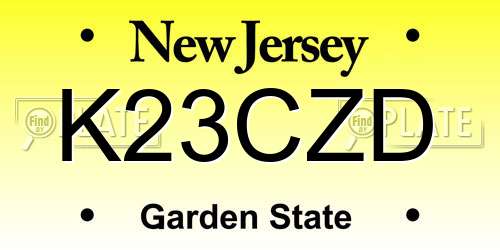 K23CZD New Jersey License Plate