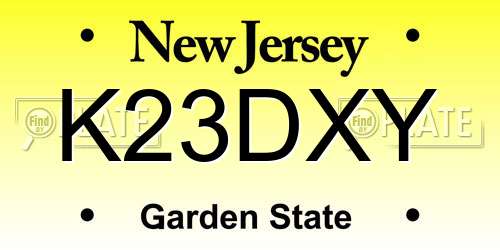 K23DXY New Jersey License Plate
