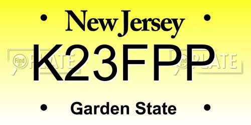 K23FPP New Jersey License Plate