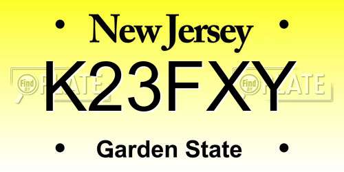 K23FXY New Jersey License Plate