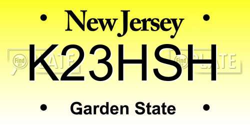 K23HSH New Jersey License Plate