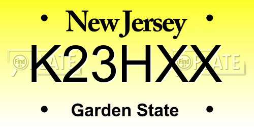 K23HXX New Jersey License Plate