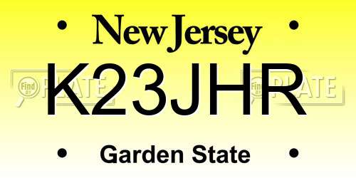 K23JHR New Jersey License Plate