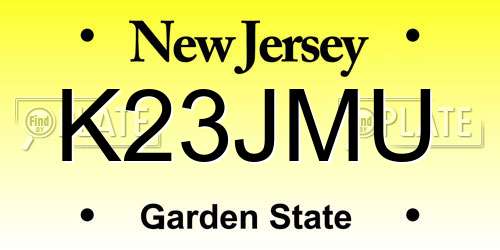 K23JMU New Jersey License Plate