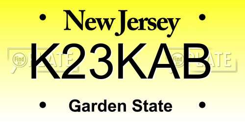 K23KAB New Jersey License Plate