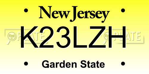 K23LZH New Jersey License Plate