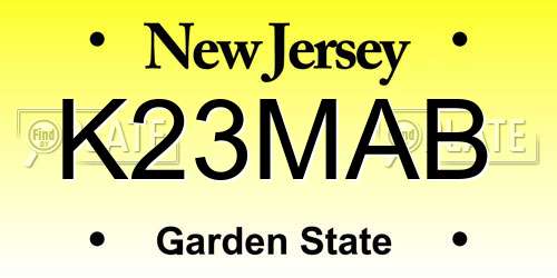 K23MAB New Jersey License Plate