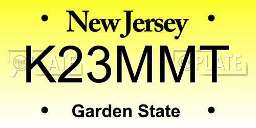 K23MMT New Jersey License Plate
