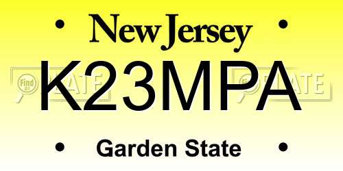 K23MPA New Jersey License Plate