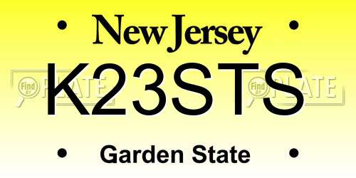 K23STS New Jersey License Plate