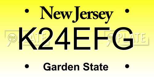 K24EFG New Jersey License Plate