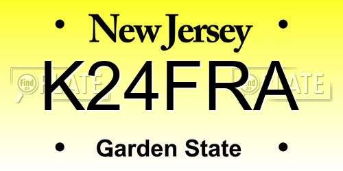 K24FRA New Jersey License Plate