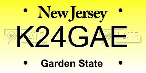 K24GAE New Jersey License Plate