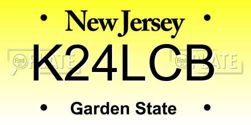 K24LCB New Jersey License Plate