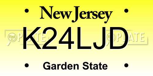 K24LJD New Jersey License Plate